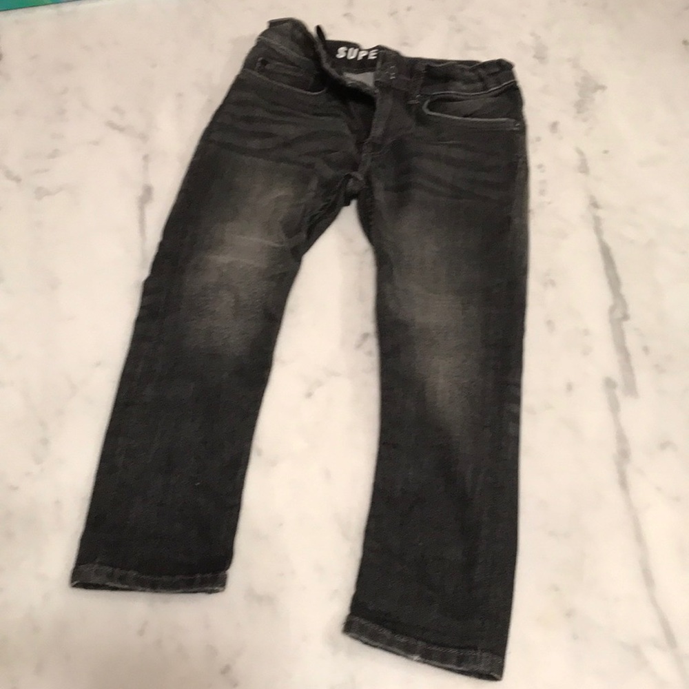 H&M super soft skinny black washed jeans, 4-5 boys